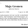 Karres Maja 1928-2009 Todesanzeige